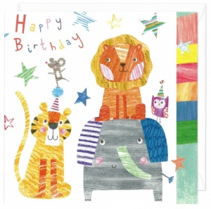 Safari Animals Birthday Card